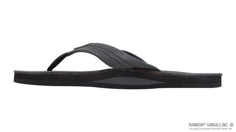 Rainbow Sandals Women's Single Layer Premier Leather w/Arch Support, Black, 9.5-10.5 - Image 2